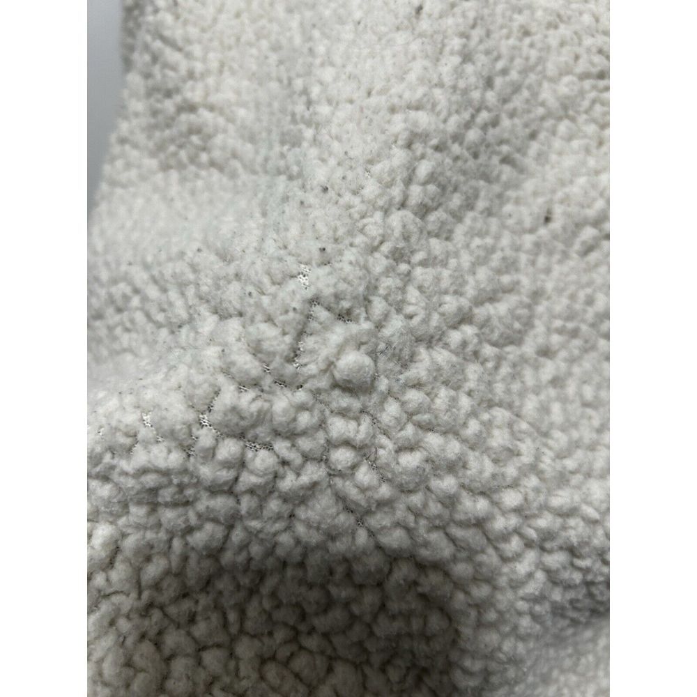 Weatherproof 1/4 Zip  Small Cozy Pullover Faux Sherpa‎ Cream Blue Gray Chevron - Picture 11 of 12